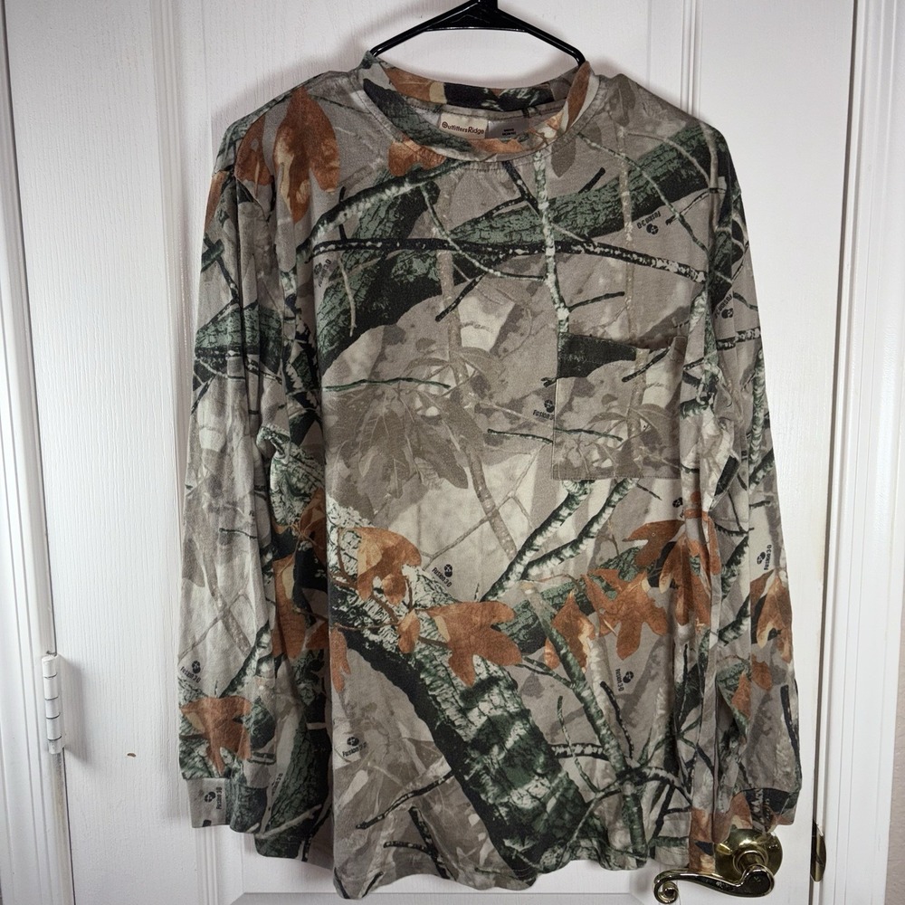 Outfitters Ridge Men's Camo Long Sleeve T‑Shirt Hunting‎ Outdoor